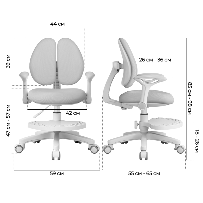 Характеристики Детское кресло Anatomica Primera Duos с подлокотниками Характеристики Детское кресло Anatomica Primera Duos с подлокотниками